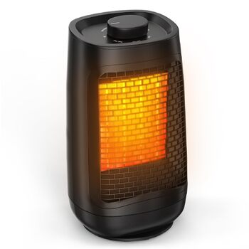 Тепловентилятор GARDTECH, швидконагріваючий обігрівач приміщення потужністю 1500 Вт з функцією повороту, енергозберігаючий радіатор з термостатом для використання в приміщенні, керамічний радіатор із захистом від перегріву та перекидання, дуже великий, жо