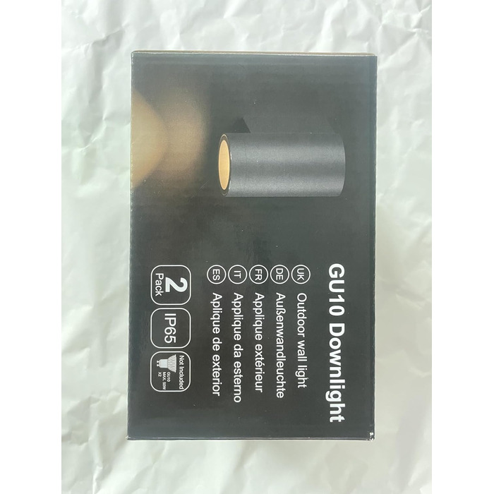 Зовнішній настінний світильник, GU10 Світильник водонепроникний IP65 Зовнішній світильник Зовнішній світильник Настінний алюмінієв