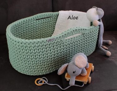 Кошик Moses для малюків, в&39язаний гачком, ексклюзивний дитячий кошик ручної роботи, мобільне дитяче ліжечко для новонароджених, вибір кольорів від 199.00