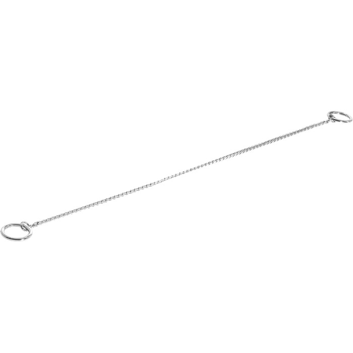 Нашийник для собаки з масивною ланцюгом Змія з карабіном з хромованої латуні розмір XL 0,5 см довжина 65 см, сірий XL - 0,5 смДовжина 65 см