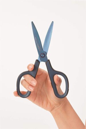 Плюс японські ножиці Fitcut Curve Premium, з титановим покриттям, 175 мм, сині, 5 шт.