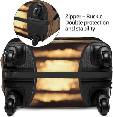 Еластичний чохол для валізи з принтом, захисний чохол для багажу, стійкий до подряпин, розмір 85 см, чорний колір