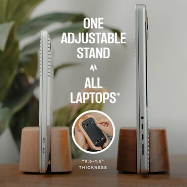 Регульована вертикальна підставка для ноутбука на стіл, деревний тримач для ноутбука, підставка для MacBook Pro, деревна док-станція для Mac Air (масив дуба) масив дуба