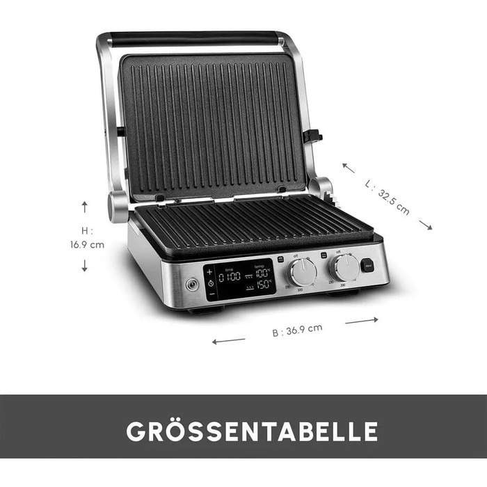 Сендвічниця 3 в 1 Karaca Compact Steel Sear & Grill Inox 2008 електрогриль, тостер та контактний гриль із швидким нагріванням, регулюванням температури та висоти, нержавіюча сталь
