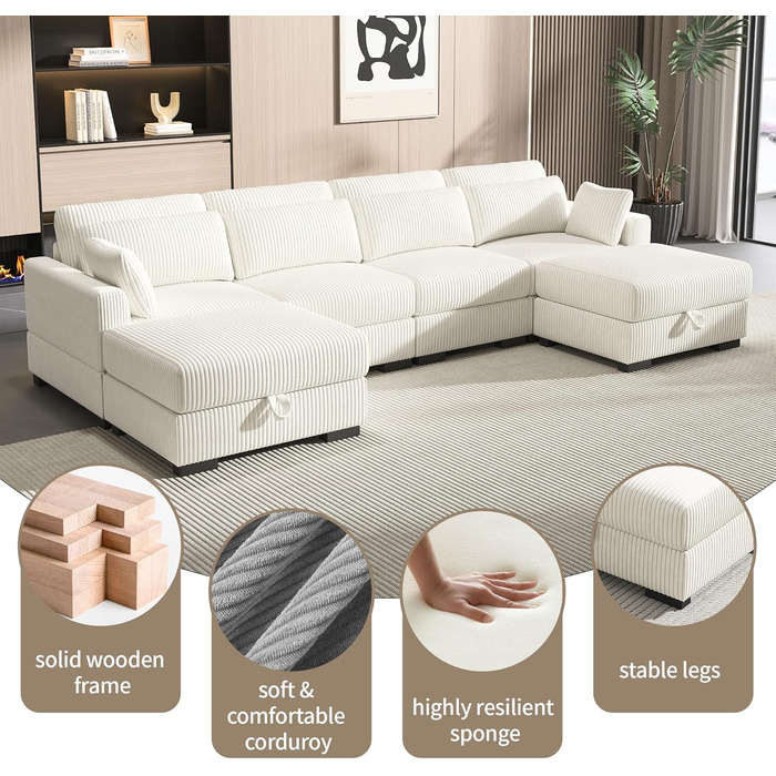 Місний диван, модульний вельветовий диван, м&39який диван, модульні дивани, вітальня, 2-місні дивани з подушками, низькі дивани, ліжка, крісла для відпочинку (бежевий, 2-місний) Бежевий 2-місний, 2-