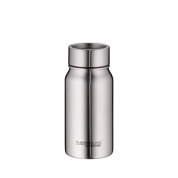 Термокухоль THERMOcaf by THERMOS TC, нержавіюча сталь, 0,35 л, термокружка з нержавіючої сталі, ізольована кружка, дорожня кружка, герметична, зберігає напої гарячими 8 годин і холодними 16 годин, можна мити в посудомийній машині, без BPA, нержавіюча стал