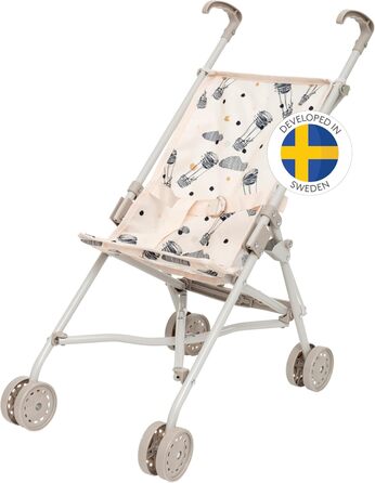 Коляска для ляльок від 3 років - 53 см велика складна коляска з ременем безпеки та чохлом, що миється - іграшкова коляска для ляль