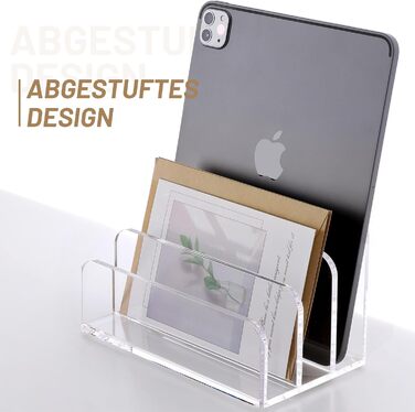 Акрилові лотки для листів SANRUI, настільний лоток для листів для офісу, дому та школи, розміри (В x Ш x Г) 10,1 x 17,5 x 10,1 см, система для документів 17,5 x 10,1 x 10,1 см