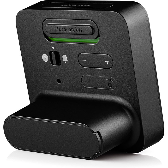 Цифровий будильник Braun з функцією повтору, негативним РК-дисплеєм, функцією швидкого налаштування, будильником Crescendo чорного кольору, модель BC09B. 1 упаковка