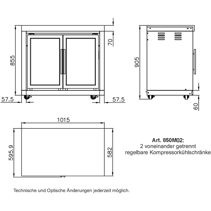 Модульна літня кухня Allgrill Top-Line з нержавіючої сталі 2 подвійних холодильника по 63 літри кожен