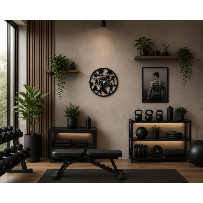 Настінний годинник для спортзалу Дизайн Fitness Gym Ідея подарунка для любителів спорту