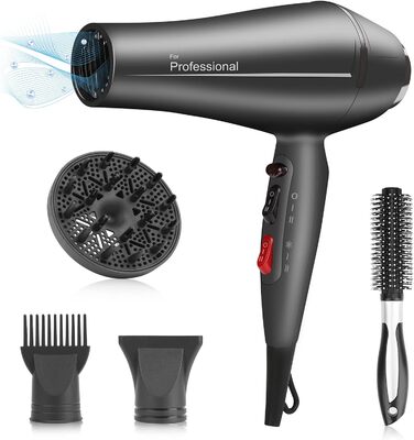 Фен Faszin Hair Dryer Ion Professional Професійний фен для волосся - надшвидкий фен з термостійкою технологією Triple-L Plus, з 4