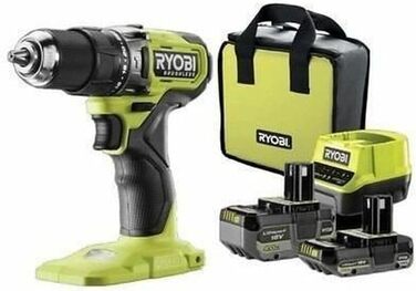 Акумуляторний ударний дриль-шуруповерт RYOBI 18 В ONE RPD18BL1-2C42S, макс. крутний момент 54 Нм, швидкозатискний патрон, G5 GripZ