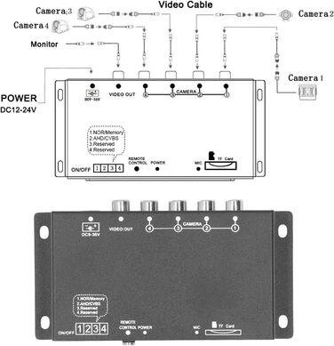 Цифровий відеореєстратор для транспортних засобів, комплект автомобільного відеореєстратора, мобільний цифровий відеореєстратор 4-