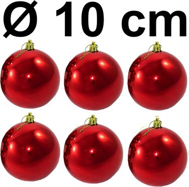 Різдвяні кульки 6 шт червоні Annastore