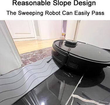 Портативний бордюрний пандус Yqyc, 100 × 12 × 4,5 см — легкий поріг для заїзду висотою 1–5,5 см (колір: чорний)