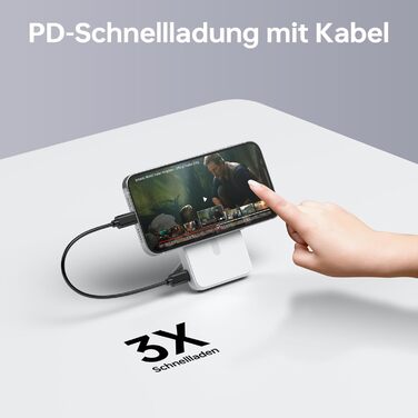 Бездротовий зовнішній акумулятор для MagSafe, зовнішній акумулятор ємністю 12000 мАг зі складною підставкою, вихід PD USB-A 22,5 Вт, зовнішній акумулятор з входом і виходом Type-C, світлодіодний індикатор для iPhone 17/16/15/14/13/12/Pro/Pro Max White