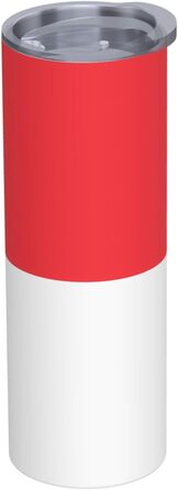 Кухоль з прямою трубочкою, принт індонезійського прапора, дорожній кухоль, підходить для кемпінгу, офісу та дому, 590 мл