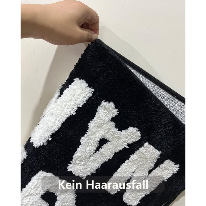 Килимок для ванної Get Naked 50x80 см, нековзний килимок для ванної, що миється, килимок для душу з мікрофібри, що вбирає вологу, м&39який килимок для ванної, чорний 50 x 80 см