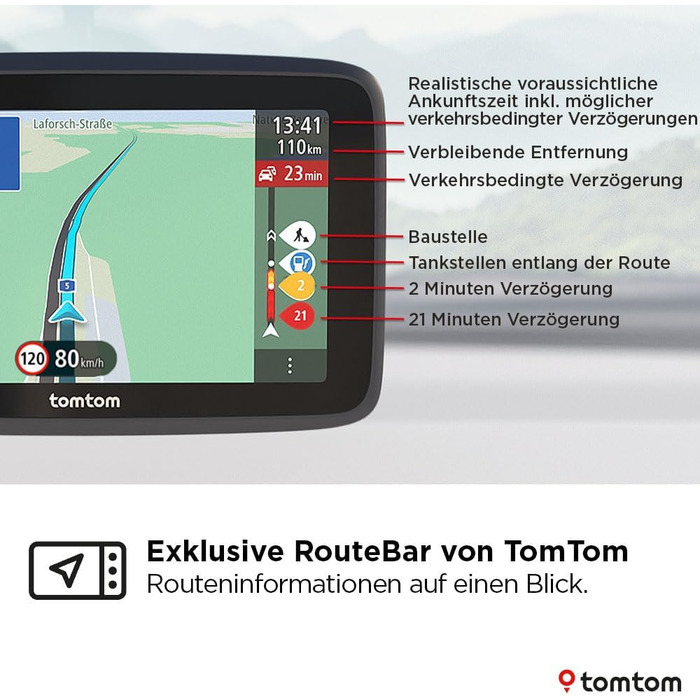 Навігаційна система TomTom Car Sat Nav GO Advanced (6-дюймовий екран, система уникнення заторів завдяки TomTom Traffic, оновлення карт світу, оновлення через Wi-Fi, система динамічного утримання смуги руху, вбудоване, двостороннє кріплення)