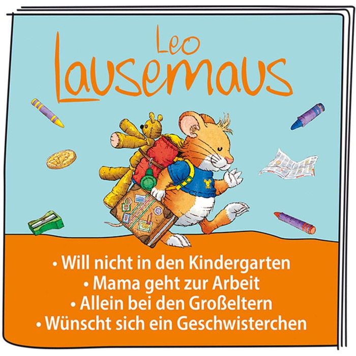 Аудіофігурки для Toniebox аудіогра Leo LAUSEMAUS епізод 2 Оригінальна аудіогра до книжок - бл. 50 хв. час відтворення - від 3 років - НІМЕЦЬКА багатобарвна сингл.