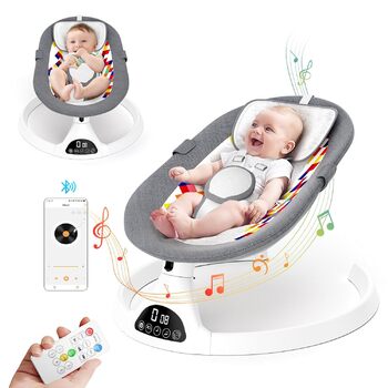 Електрична гойдалка Kotsy сіра, Bluetooth, 5 швидкостей