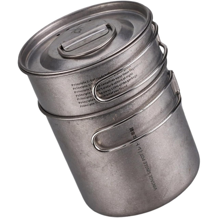 Складаний набір кемпінгового посуду для використання на свіжому повітрі, включаючи кемпінгову сковороду, горщики для пікніка для походів та подорожей з рюкзаком, нержавіюча сталь, кемпінг для кемпінгу на відкритому повітрі