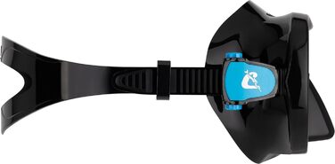 Комплект маски та трубки для дорослих Cressi HiroQuest Limited Edition від Стіва Аокі. Маска F-Dual трубка Supernova Dry одного розміру, чорно-бірюзові лінзи Spectra.