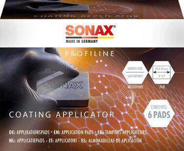 Аплікатор для покриття SONAX PROFILINE (6 шт. ) Накладки зі спеціальною флісовою поверхнею для нанесення всіх покриттів SONAX Стаття -Ні. 02377410