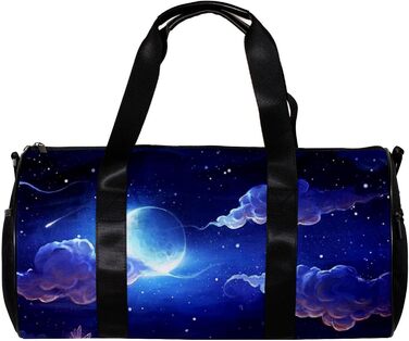 Спортивна сумка, компактна дорожня сумка, сумка для шопінгу та йоги з принтом Нічне небо, сумка для фітнесу на відкритому повітрі, ручна поклажа