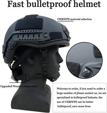Швидкий балістичний куленепробивний шолом Високий тактичний шолом PE Високоякісний балістичний шолом Венді з підвіскою кулька TL