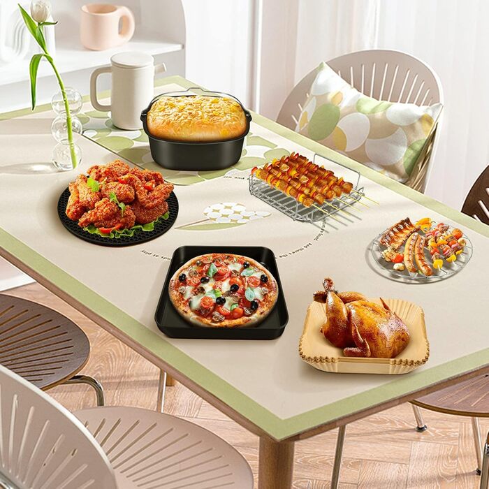 Аксесуари для фритюрниці, Аксесуари для фритюрниці з 9 предметів, Набір аксесуарів для фритюрниці, Аксесуари для фритюрниці, Аксесуари для фритюрниці з гарячим повітрям для фритюрниці 5.5 л