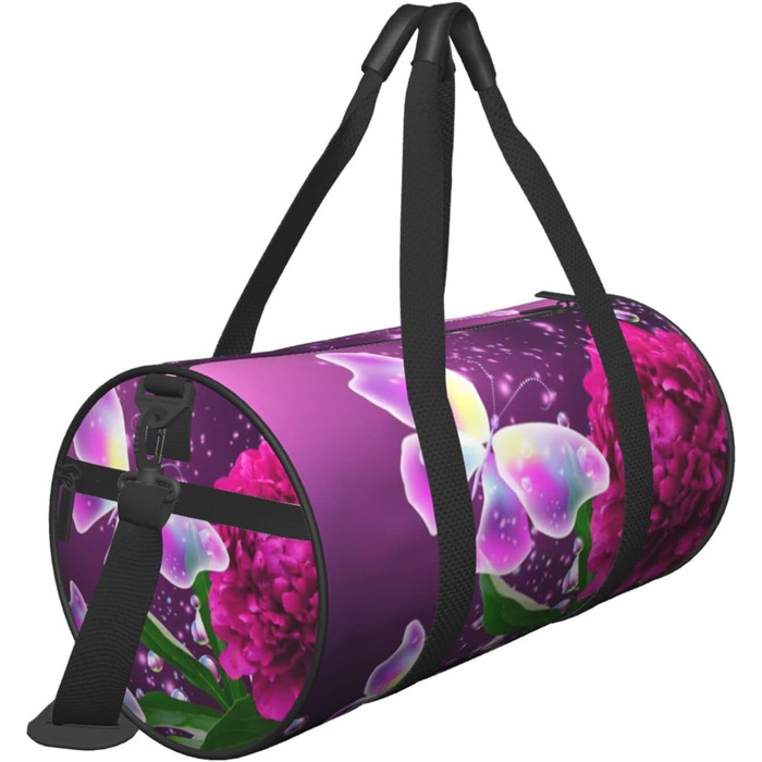 Універсальна дорожня сумка Метелики в квітах - спортивна сумка для чоловіків та жінок, ідеальна для подорожей та занять спортом