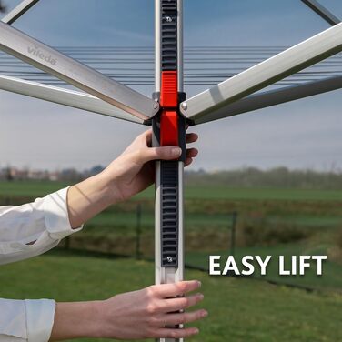 Сушарка для білизни Vileda Sun-Lift Compact, довжина мотузок 40 м, сіра