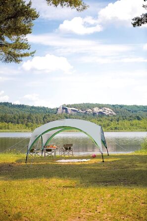 Павільйон Coleman Event Shelter, Садовий павільйон для захисту від дощу та сонця для вечірок, пляжів, фестивалів, спортивних заходів або кемпінгів, Міцна сталева конструкція зі стовпів, Високий захист від ультрафіолету 3,6 х 3,6 м Одномісний