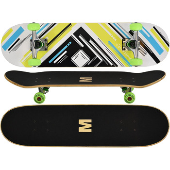 Скейтборд MAXOfit Maple 31" Charisma Green – 7-шаровий клен, алюмінієві траки 5", ABEC-7, яскравий дизайн для новачків та профі