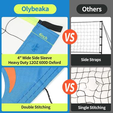 Комплект волейбольної сітки для вулиці (з футмовою системою), Залізні стійки з регульованою висотою та конструкцією проти провисання, З м'ячем та сумкою