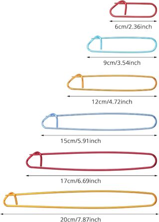 Набір тримачів для вязання, 6 розмірів, кольорова пряжа зі сплаву цинку, набір тримачів для стібків, голки, практичний інструмент для вязання гачком для ручного вязання ковдр своїми руками, 12Pcs