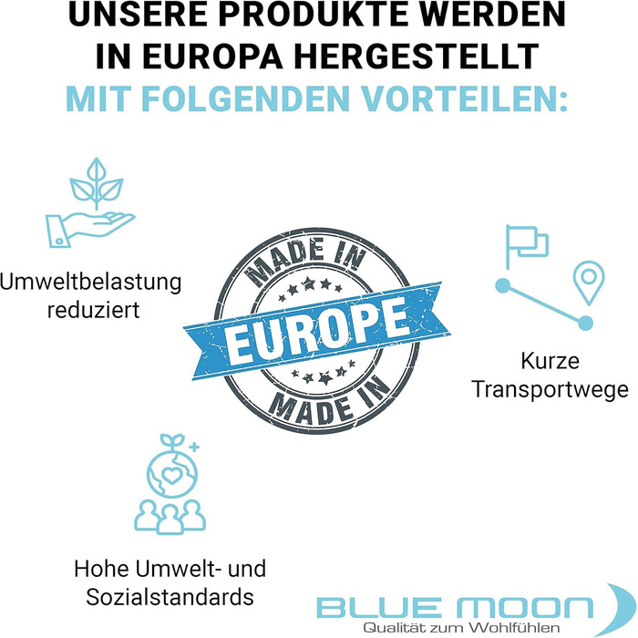 Подушка BLUE MOON з алое вера 70x90, комфортна подушка для сну, дихаюча подушка від алергії, зимова та літня подушка, 100 зроблено в ЄС, 70x90 см