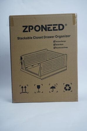 Абелювані коробки для зберігання речей у шафі, складні ящики для зберігання з висувними ящиками, пластикові коробки для зберігання, для спальні, кухні, ванної кімнати, 3 шт. и, розмір L, 3 шт.