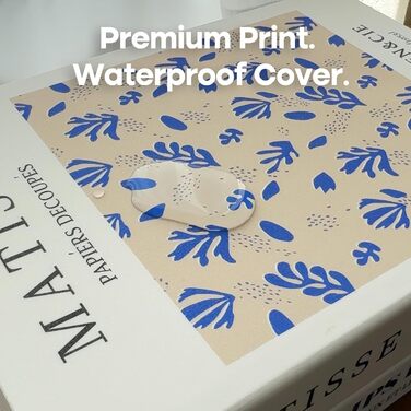 Декоративна коробка для кабелів у формі книги, розширювана коробка-органайзер для кабелів із магнітною застібкою для дому та офісу (Синій корал, Великий). Синій корал. Велика коробка.