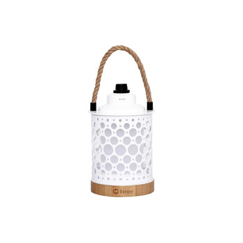 Ліхтар для кемпінгу BERGER Squillo Ліхтар для кемпінгу з акумуляторною батареєю та USB-портом живлення 3 регульовані колірні температури Акумуляторний кемпінговий ліхтар для використання без живлення від мережі Ліхтар для кемпінгу на випадок відключення е