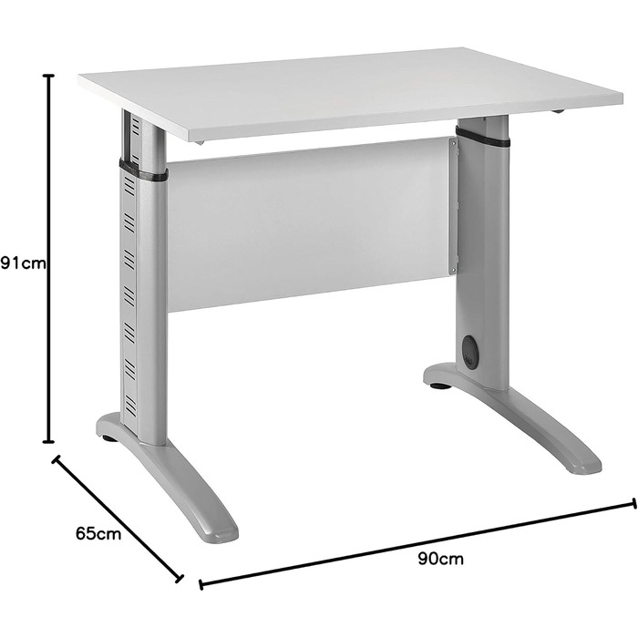 Стіл-касовий апарат, 701430, світло-сірий, приблизно 90 x 65 x 69,5-87,5 см