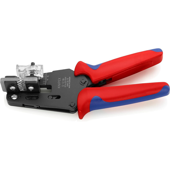 Прецизійні кліщі для зняття ізоляції KNIPEX з контурними ножами, 12 12 06, 195 мм