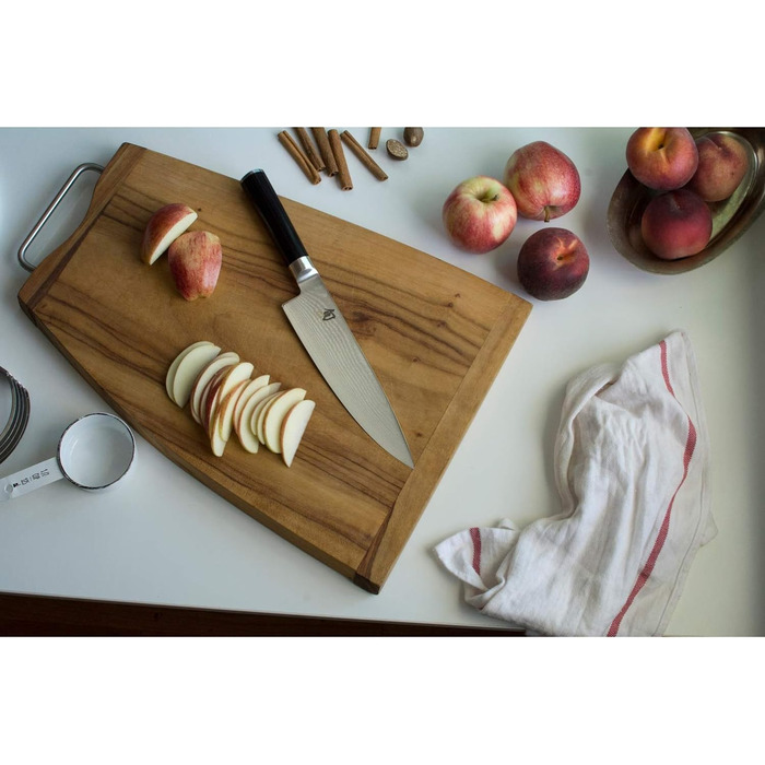 Довжина леза - Дамаський ніж 32 шари VG MAX серцевина - 61 (1) HRC - Рукоятка з дерева паккавуд - Зроблено в Японії - Кухонний ніж