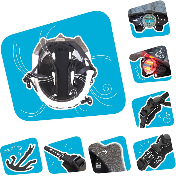 Велосипедний шолом Crazy Safety Kids Велосипедний шолом Kids 2-7 років для велосипеда, скейтборду, велосипеда, балансирного велоси