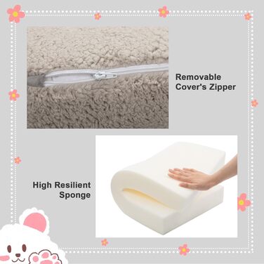 Дитячий диван BEJOY - Ультрам&39яке дитяче крісло з наповнювачем з піни, затишний диванчик для читання з шерпи для дівчаток та хлопчиків - Світло-сірий