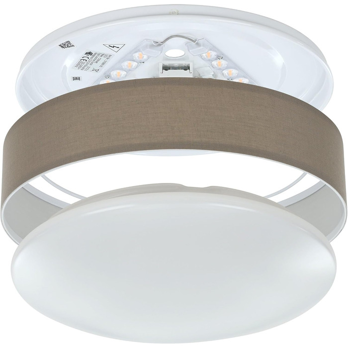Стеля LED-світильник EGLO Pasteri, текстильний плафон для спальні, 320 мм