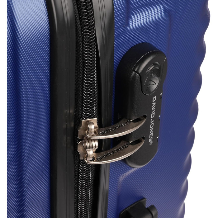 Ручна поклажа Christian Wippermann, 4 колеса, чорна з візерунком у смужку, валіза, візок, легка, кабіна, стандарт IATA, 55x35x23 см