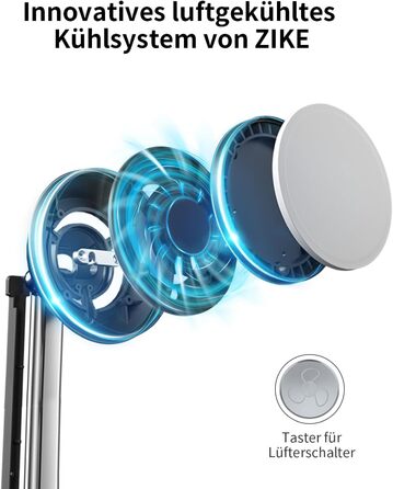 Зарядний пристрій ZIKE 2-в-1 з MagSafe, бездротова зарядна підставка для iPhone 15 Вт з охолодженням, швидка зарядка з охолодження